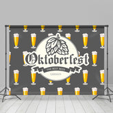 Lofaris Grey The Best Beer German Oktoberfest Party Backdrop